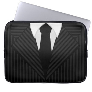 Pinstripe Suit and Tie Cool 13 Inch Laptop Sleeves