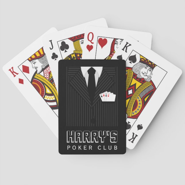 Pinstripe Suit Bicycle® Casino Poker Club Cards (Back)