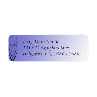 Pinstriped Purple Fantasy Address Label
