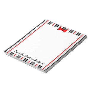 Pinstripes And A Red Bow Tie Notepad