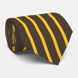Pinstripes San Diego Brown Yellow Wide Stripes Tie