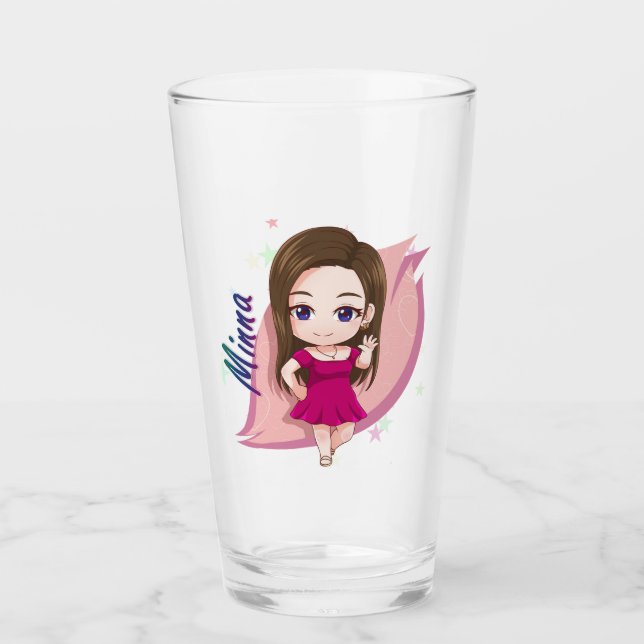 Pint Glass - Minna Chibi (Front)