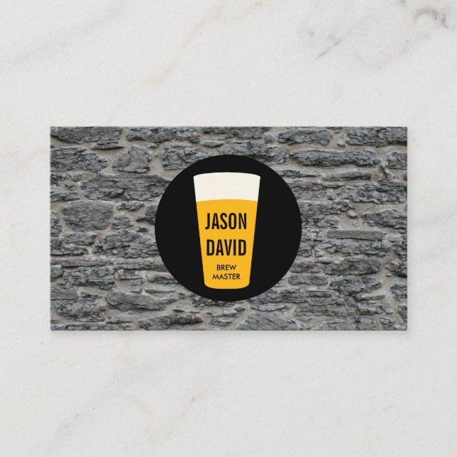 Pint of Beer | Rustic (variation) Business Card (Front)