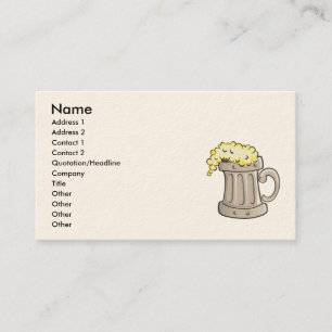pint-of-beer-vector, Name, Address 1, Address 2... Business Card