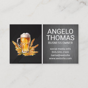 Pint of Beer Wheat Brewery Business Card