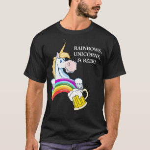 Pint of Gold at End of Rainbow (Plus Unicorn) T-Shirt