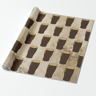 Pint of Irish Stout Beer Drinker Wrapping Paper