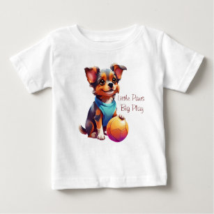 "Pint-Sized Pup Parade" Tiny Dog Baby Baby T-Shirt