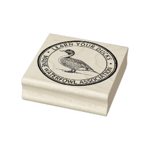 Pintail Duck Illustration Waterfowl Nature logo Rubber Stamp