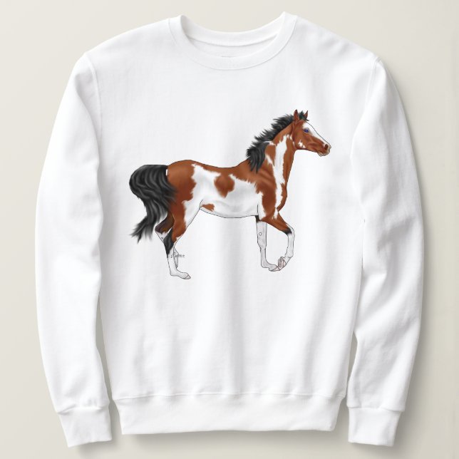 Pinto Arabian Horse Sweatshirt (Design Front)
