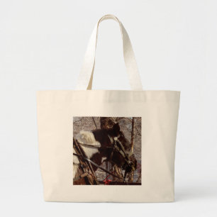 Pinto Draught Horse Large Tote Bag