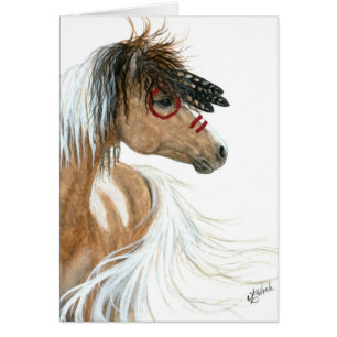 Pinto Horse by BiHrLe Greeting Note Card