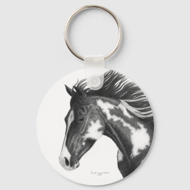 Pinto Horse Keychain (Front)