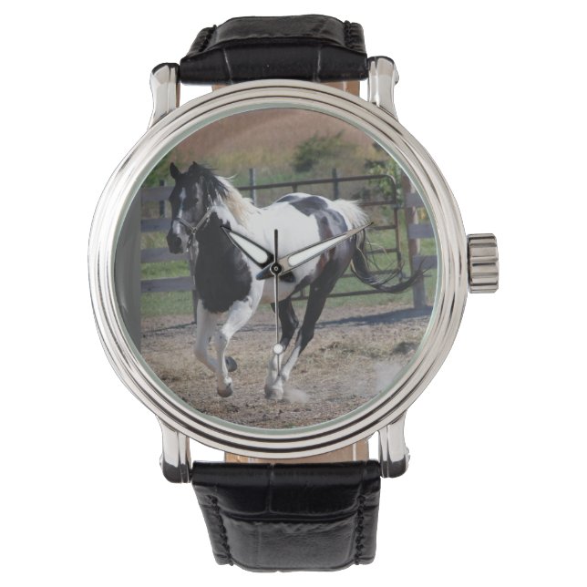 Pinto Paint Horse Watch (Front)