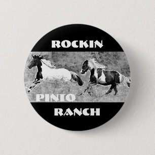 Pintos Galloping, Customisable 6 Cm Round Badge