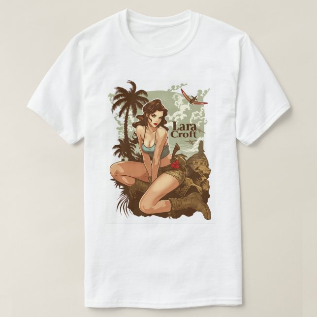 Pinup Lara Croft 188 T-Shirt (Design Front)