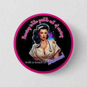 Pinup_ Nurse Badass 6 Cm Round Badge