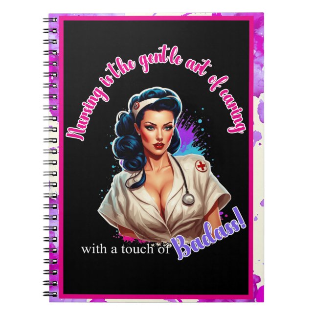 Pinup_ Nurse Badass Notebook (Front)