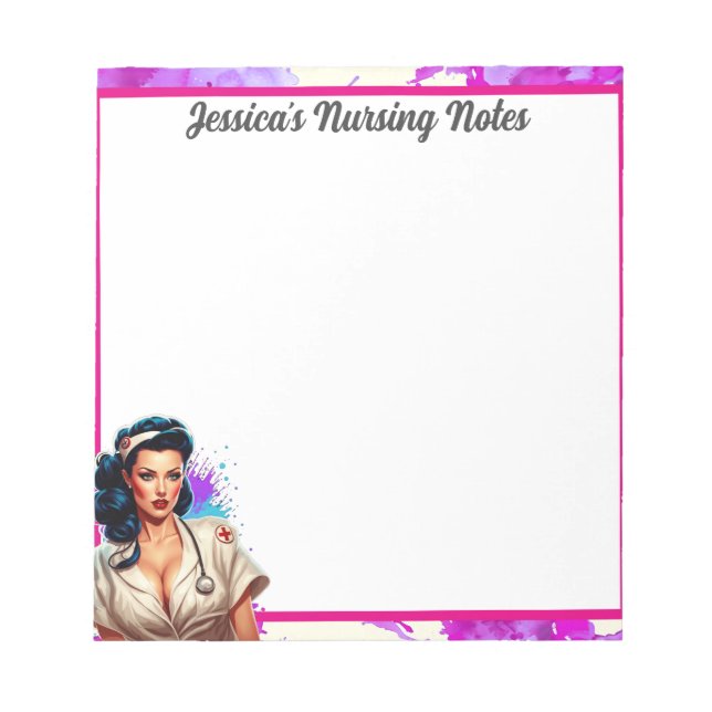 Pinup_ Nurse Badass Notepad (Front)
