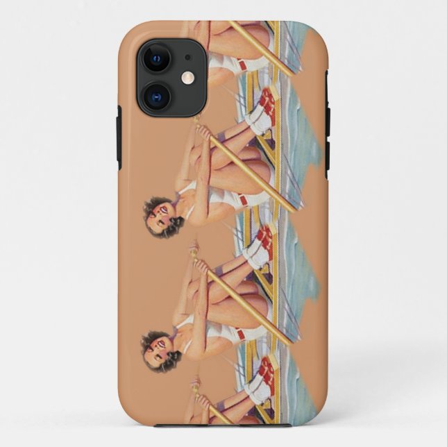 Pinup Women Rowing iPhone Case (Back)