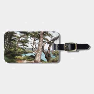 Pinus pinea Pine Tree Forest Painting Luggage Tag