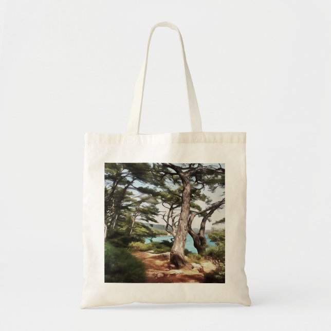 Pinus pinea Pine Tree Forest Painting  Tote Bag (Front)