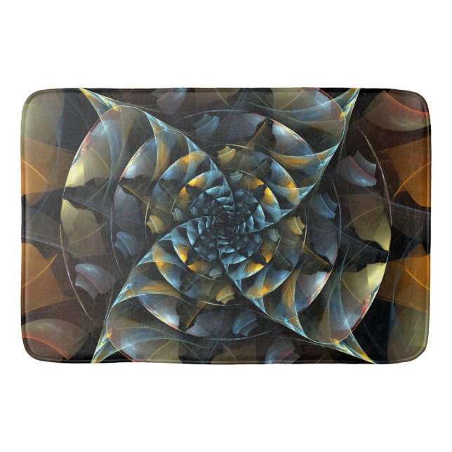 Pinwheel Abstract Art Bath Mat (Front)