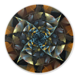 Pinwheel Abstract Art Ceramic Knob