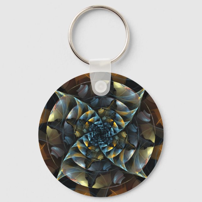 Pinwheel Abstract Art Keychain (Front)