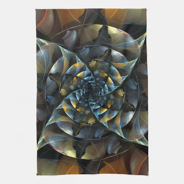 Pinwheel Abstract Art Kitchen Towel (Vertical)