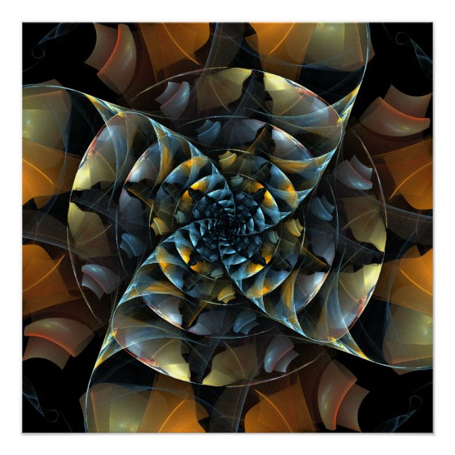 Pinwheel Abstract Art Poster (Front)
