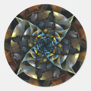 Pinwheel Abstract Art Round Sticker