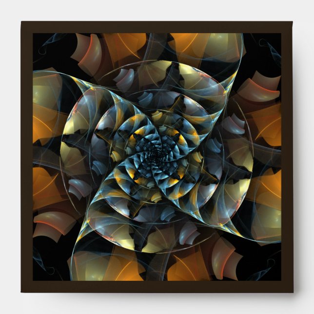 Pinwheel Abstract Art Square Envelope (Front)