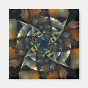 Pinwheel Abstract Art Square Magnet