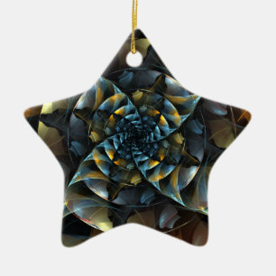 Pinwheel Abstract Art Star Ornament