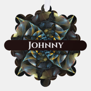 Pinwheel Abstract Art Tree Decoration Card