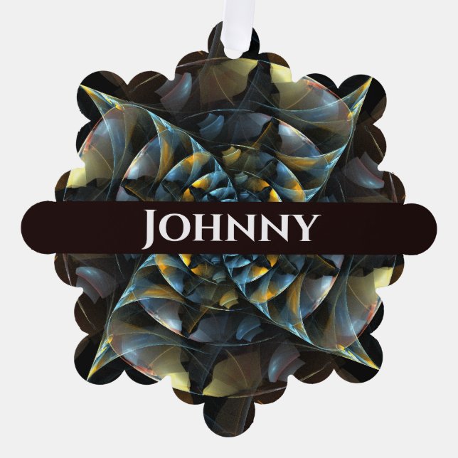 Pinwheel Abstract Art Tree Decoration Card (Front)