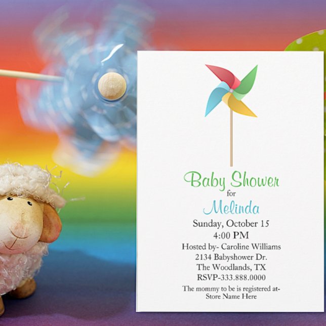 Pinwheel Baby Shower Invitation (Creator Uploaded)