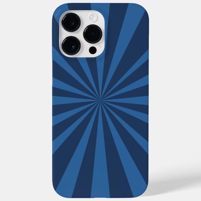 Pinwheel Blue Stripes Case-Mate iPhone Case (Back)