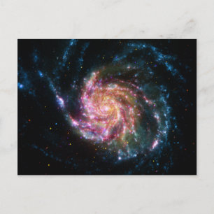Pinwheel Galaxy Spiral Space Postcard
