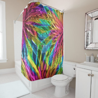 Pinwheel Glass Art 1 Shower Curtain