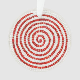PINWHEEL MOSAIC Acrylic Round Ornament