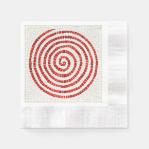 PINWHEEL MOSAIC Coined Cocktail Paper Napkin