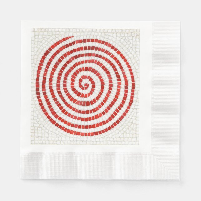 PINWHEEL MOSAIC Coined Luncheon Paper Napkin (Front)