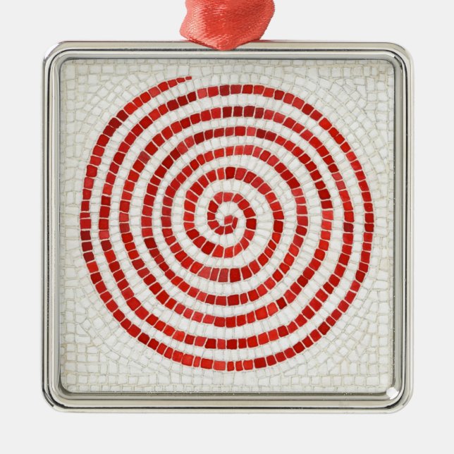 PINWHEEL MOSAIC Premium Square Ornament (Front)