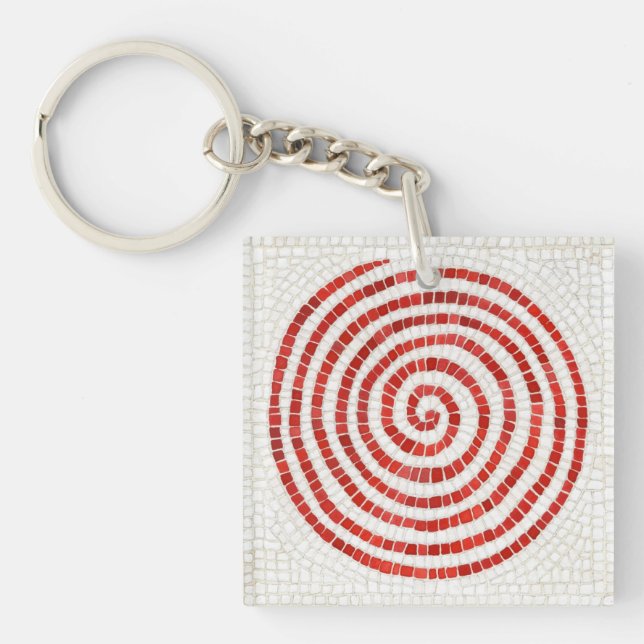 PINWHEEL MOSAIC Square Acrylic Keychain (Front)