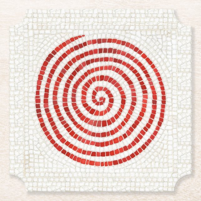 PINWHEEL MOSAIC Ticket Paper Coasters (Front)