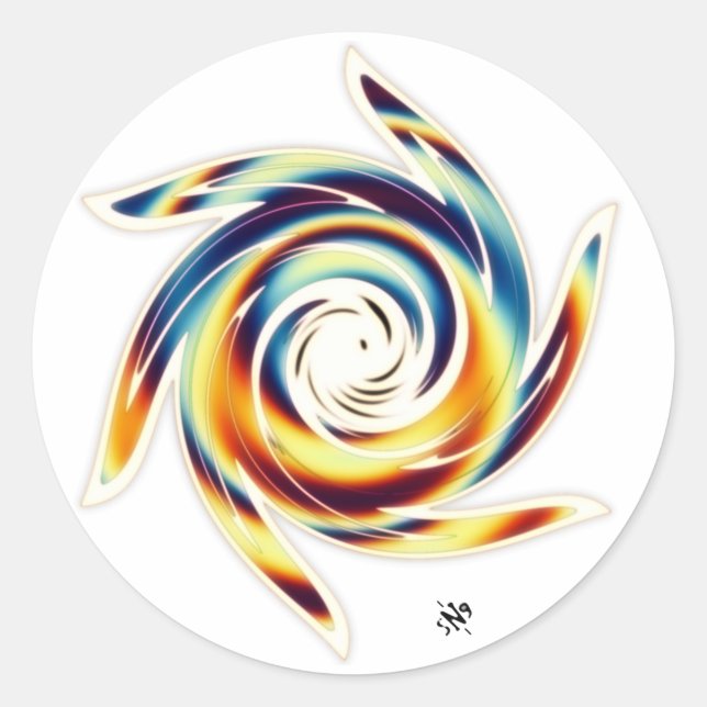 Pinwheel of life classic round sticker (Front)