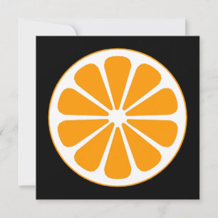 pinwheel orange invitation
