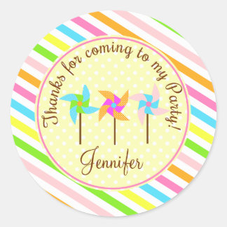 Pinwheel personalised 2inch favour tag